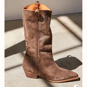 We The Free Montage Tall Boots Chocolate Suede